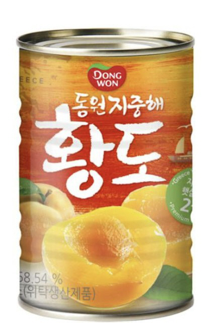 동원 지중해 황도 410g 제품 이미지. 동원몰 캡쳐